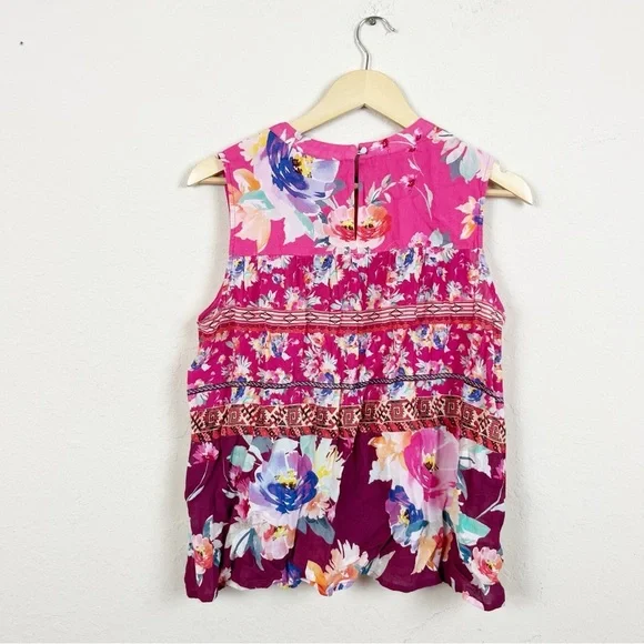 Anthropologie Vineet Bahl Roderiga Floral Blouse Size Medium - Picture 6 of 6